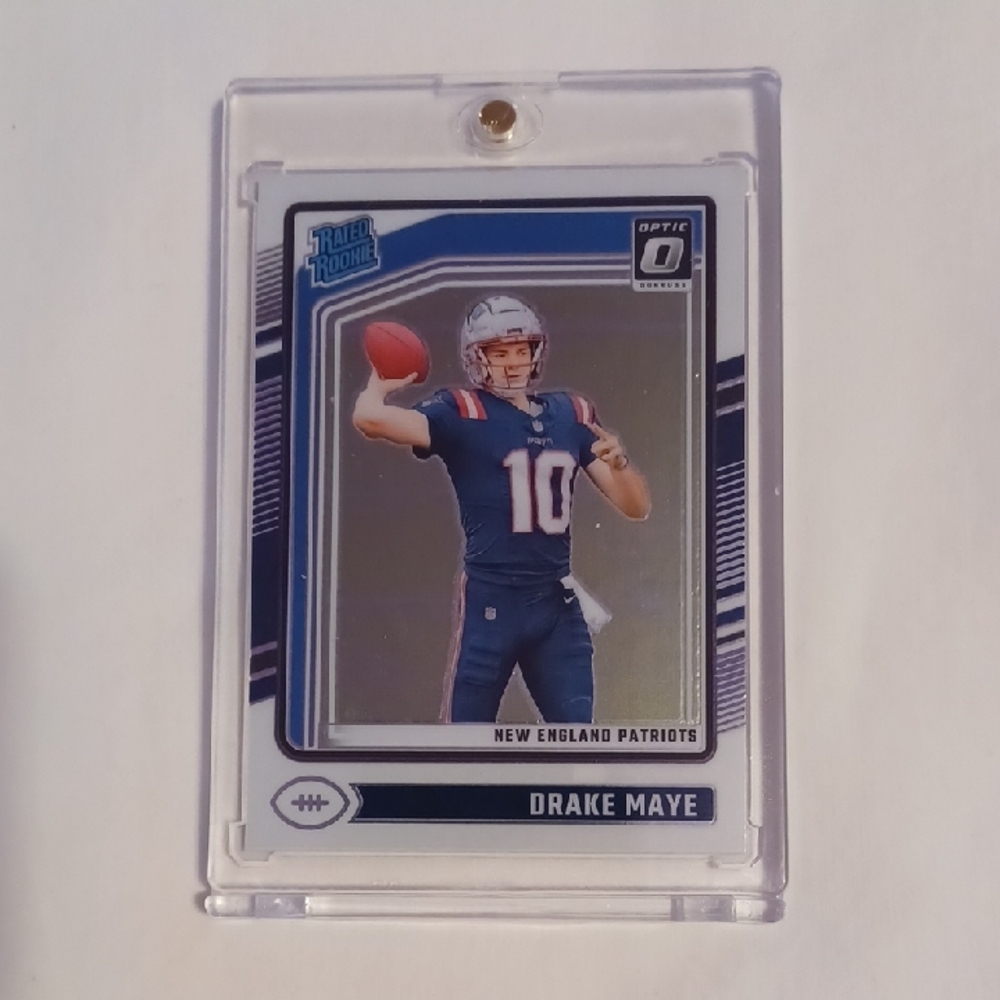 2024 Panini Optic DRAKE MAYE NFL Card #229 RATED ROOKIE NEW ENGLAND PATRIOTS